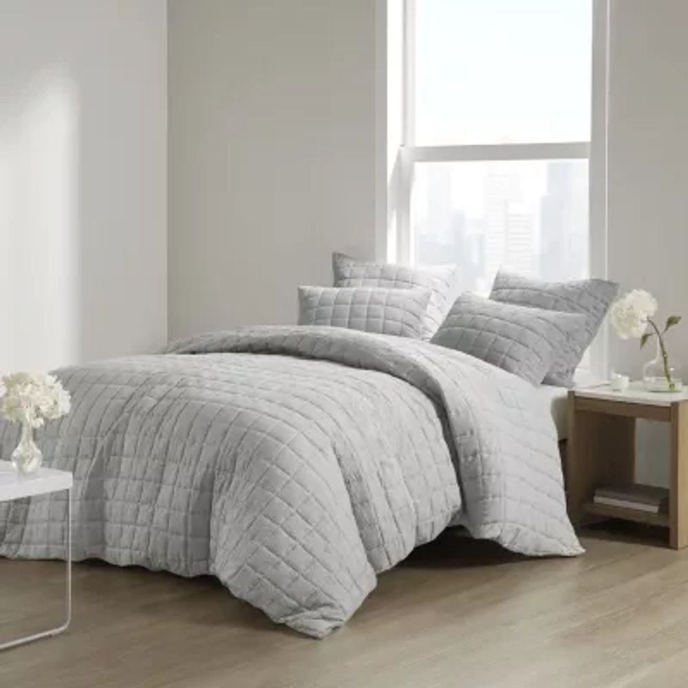 N Natori Cocoon 3 Piece Quilt Top Duvet Cover Mini Set