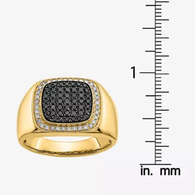FINE JEWELRY Mens / CT. T.W. Genuine Multi Color Diamond 14K Gold Fashion  Ring