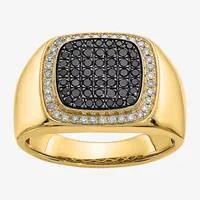 FINE JEWELRY Mens / CT. T.W. Genuine Multi Color Diamond 14K Gold Fashion  Ring