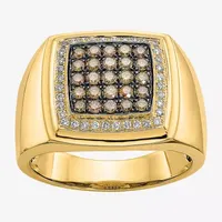 Mens 7/8 CT. T.W. Natural Champagne Diamond 14K Gold Fashion Ring