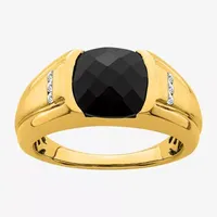 Mens 1/ CT. T.W. Black Onyx 14K Gold Fashion Ring