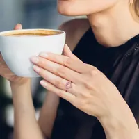 Womens Genuine Pink Sapphire 10K Rose Gold Heart Cocktail Ring