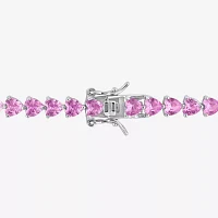 Lab Created Sapphire Sterling Silver Inch Tennis Bracelet
