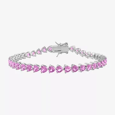 Lab Created Sapphire Sterling Silver Inch Tennis Bracelet
