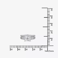 DiamonArt® Cubic Zirconia Sterling Silver Bridal Set