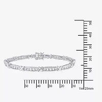 DiamonArt® Cubic Zirconia Sterling Silver X Link Bracelet