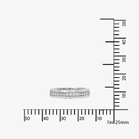 DiamonArt® Mens Cubic Zirconia Sterling Silver Wedding Band