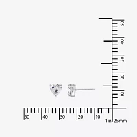 DiamonArt® Sterling Silver Heart Cubic Zirconia Stud Earrings 