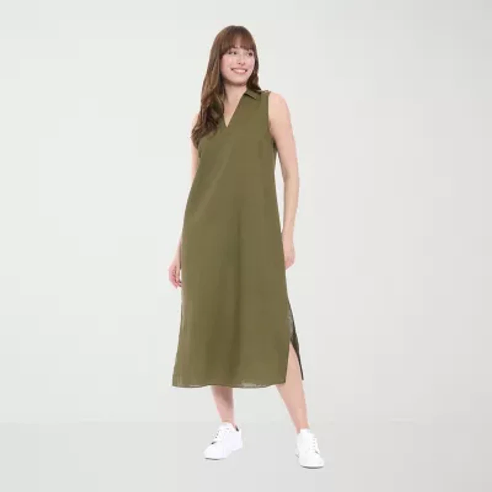 London Times Womens Sleeveless Maxi Dress