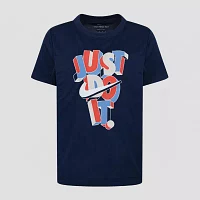 Nike Little Boys Dri-Fit Crew Neck Short Sleeve Graphic T-Shirt