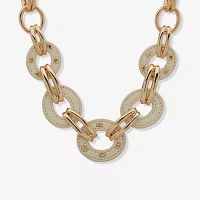 Worthington Gold Tone Womens 9 Inch Collar Necklace