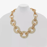 Worthington Gold Tone Womens 9 Inch Collar Necklace