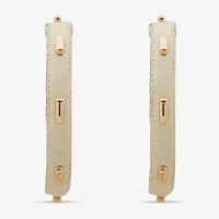 Worthington Gold Tone Womens 50.8mm Hoop Earrings
