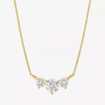 (Si2-I1/G-H) Womens 1 CT. T.W. Lab Grown White Diamond 10K Gold 16 Inch Pendant Necklace