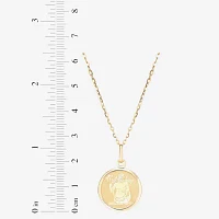 Aquarius Womens 14K Gold Round 18 Inch Pendant Necklace