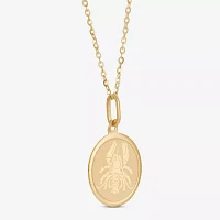 Cancer Womens 14K Gold Round 18 Inch Pendant Necklace