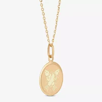 Pisces Womens 14K Gold Round 18 Inch Pendant Necklace
