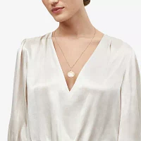 Taurus Womens 14K Gold Round 18 Inch Pendant Necklace