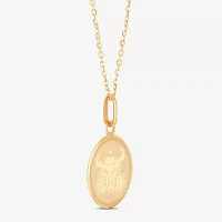 Taurus Womens 14K Gold Round 18 Inch Pendant Necklace