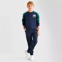 Xersion Little & Big Boys Crew Neck Long Sleeve Fleece Sweatshirt