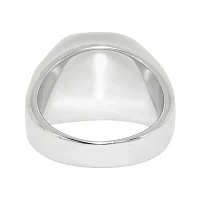 Mens Two-Tone Stainless Steel Cross Ring