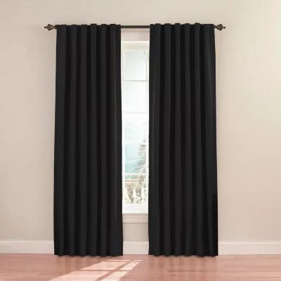 Eclipse Fresno Rod Pocket Blackout Single Curtain Panels