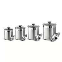 Tramontina® Gourmet 8-pc. Stainless Steel Canister & Scoop Set