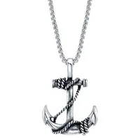 J.P. Army Men's Jewelry Stainless Steel 24 Inch Box Pendant Necklace