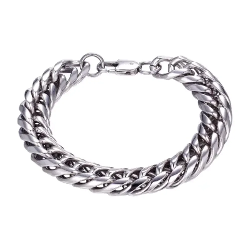 J.P. Army Men's Jewelry Stainless Steel 8 1/2 Inch Link Chain Bracelet