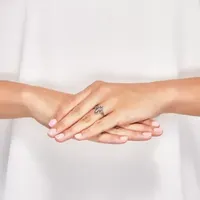 Forever Inspired Womens Sterling Silver Cross Cocktail Ring