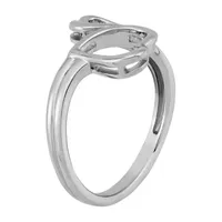 Forever Inspired Womens Sterling Silver Heart Cocktail Ring