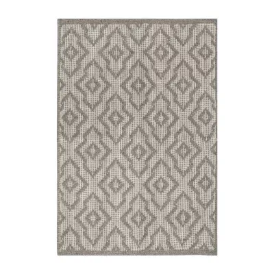 Riviera Home Grey Pattern Rectangular Accent Indoor Rugs