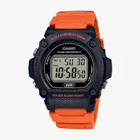 Casio Mens Orange Strap Watch W219h-4av