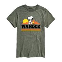 Peanuts Mens Crew Neck Short Sleeve Classic Fit Graphic T-Shirt