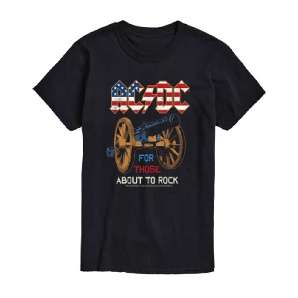 ACDC Mens Crew Neck Short Sleeve Classic Fit Graphic T-Shirt