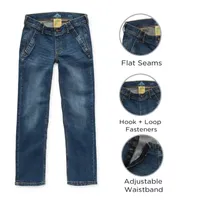 Thereabouts Little & Big Boys Adaptive Adjustable Waist Stretch Fabric Seated Slim Fit Jean