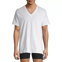 Stafford Ultra Soft Mens 4 Pack Short Sleeve V Neck T-Shirt Big and Tall