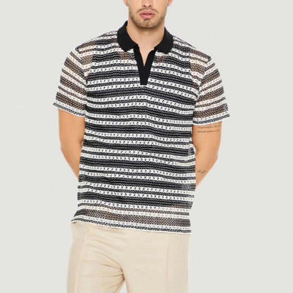 Forever 21 Mens Short Sleeve Knit Polo Shirt