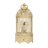 Roman 10.2in Led Swirl Birdcage Christmas Tabletop Decor