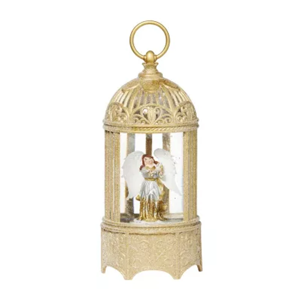 Roman 10.2in Led Swirl Birdcage Christmas Tabletop Decor