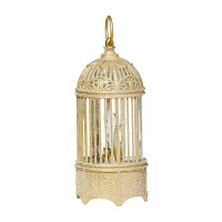 Roman 10.2in Led Swirl Birdcage Christmas Tabletop Decor