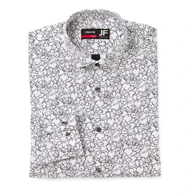 J. Ferrar Ultra Comfort Mens Slim Fit Stretch Fabric Wrinkle Free Long Sleeve Dress Shirt