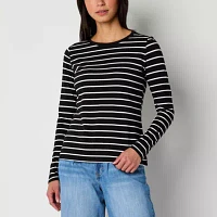 a.n.a Womens Tall Crew Neck Long Sleeve T-Shirt