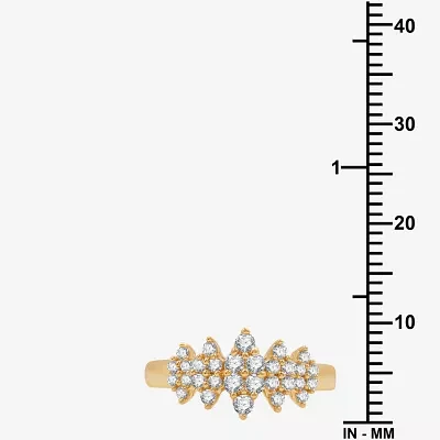 G-H / Si2-I1) /2 CT. T.W. Lab Grown White Diamond 10K Gold Cluster Band