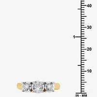 I Said Yes (H-I / Si2-I1) Womens 3/4 CT. T.W. Lab Grown White Diamond Sterling Silver or 14K Gold Over Round 3-Stone Engagement Ring