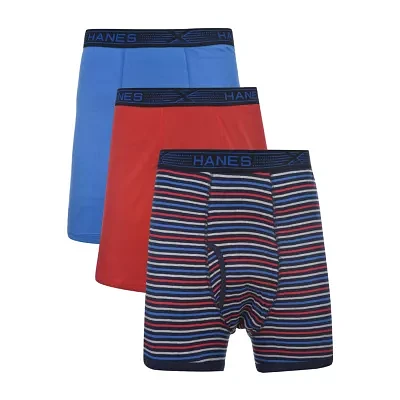 Hanes Xtemp Freshiq Big Mens 3 Pack Boxer Briefs