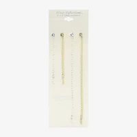 Silver Reflections Womens 14K Gold Over Brass Pure Silver Over Brass 6 Inch Necklace Extender