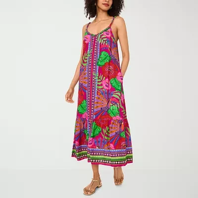 Sam And Jess Womens Sleeveless Floral Maxi Dress