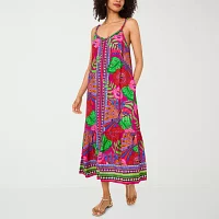 Sam And Jess Womens Sleeveless Floral Maxi Dress
