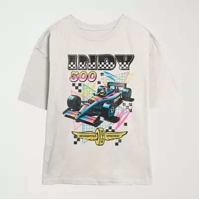Juniors Indy 500 Tee Womens Crew Neck Short Sleeve Graphic T-Shirt